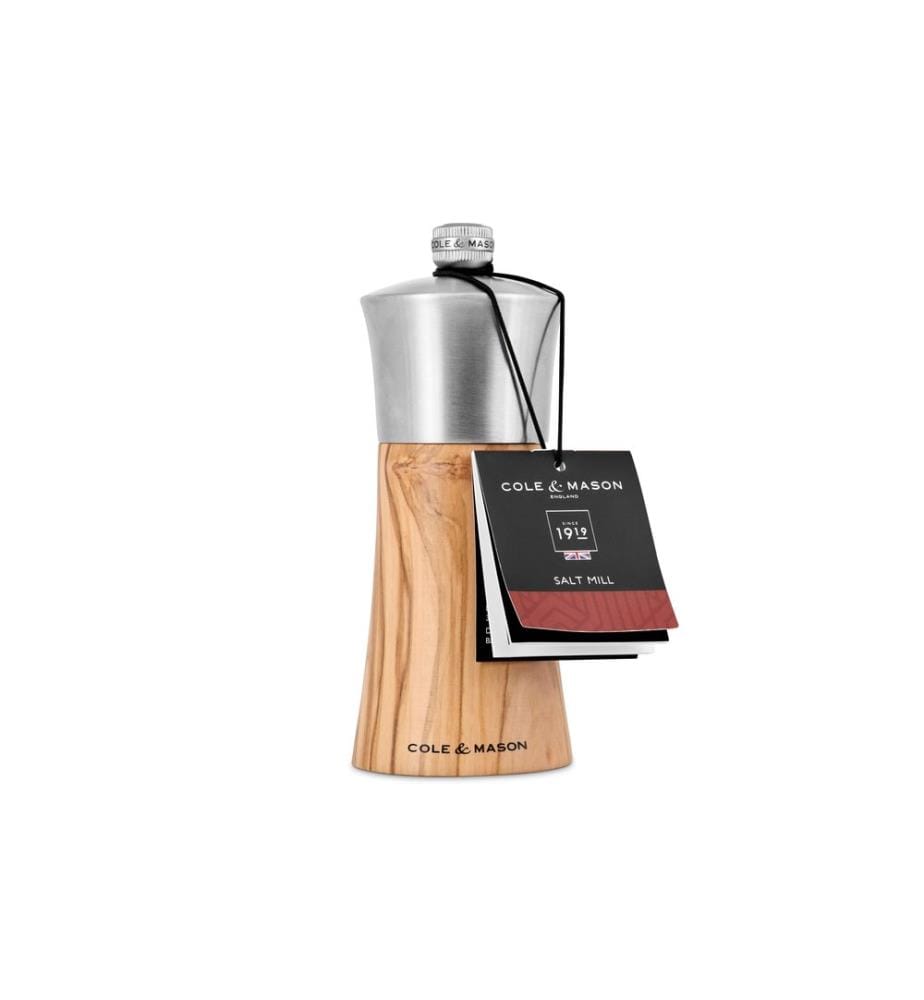 Cole&Mason Salzmühle Bromley 15 cm, Silber/Braun