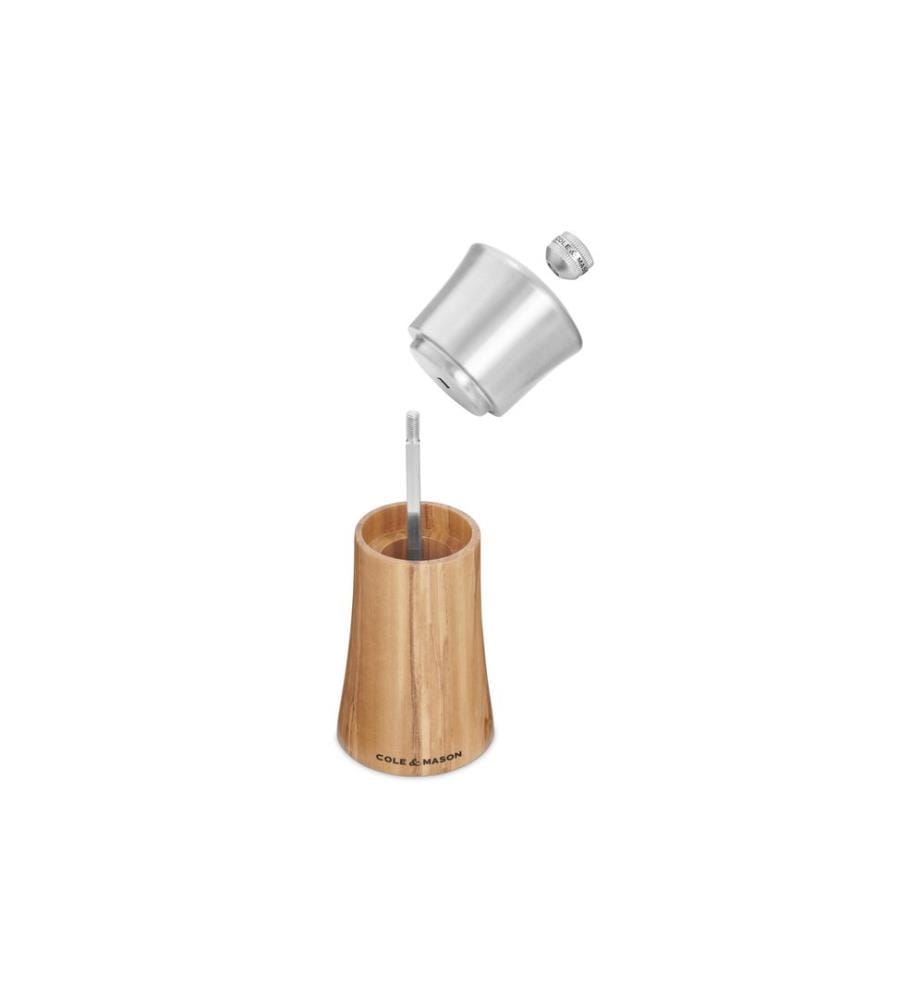 Cole&Mason Salzmühle Bromley 15 cm, Silber/Braun