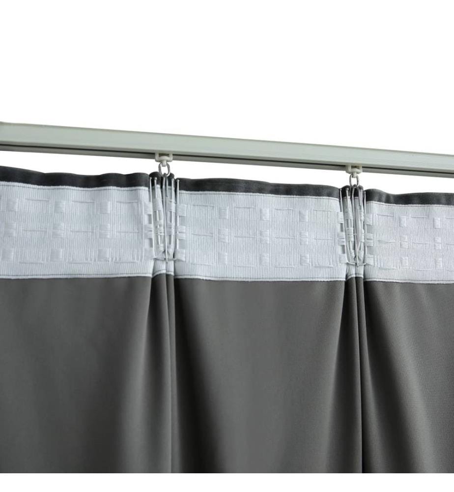 Rideau occultant avec crochets Velours Anthracite 290x245 cm
