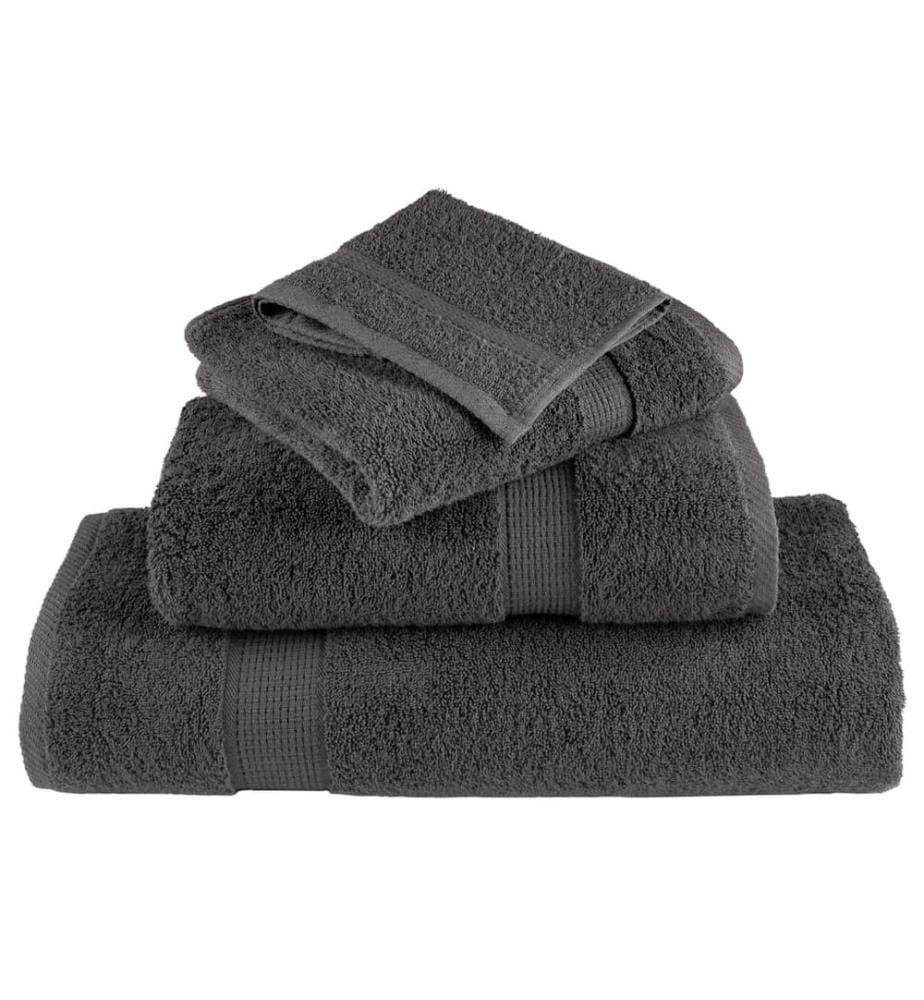Premium Waschhandtücher SOLUND 50 Stück Anthrazit 30x30cm 600gsm