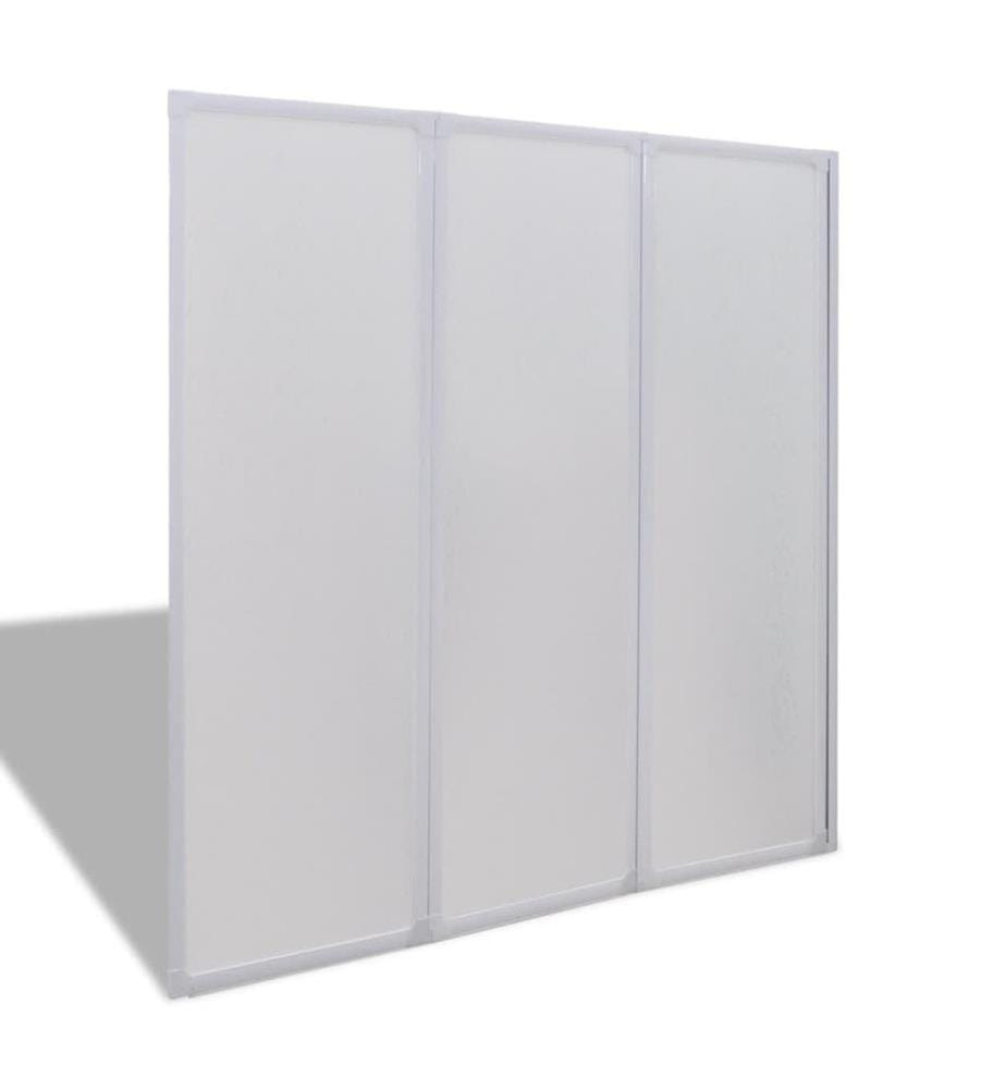 Badewannenfaltwand 117x120 cm 3 Paneele Faltbar