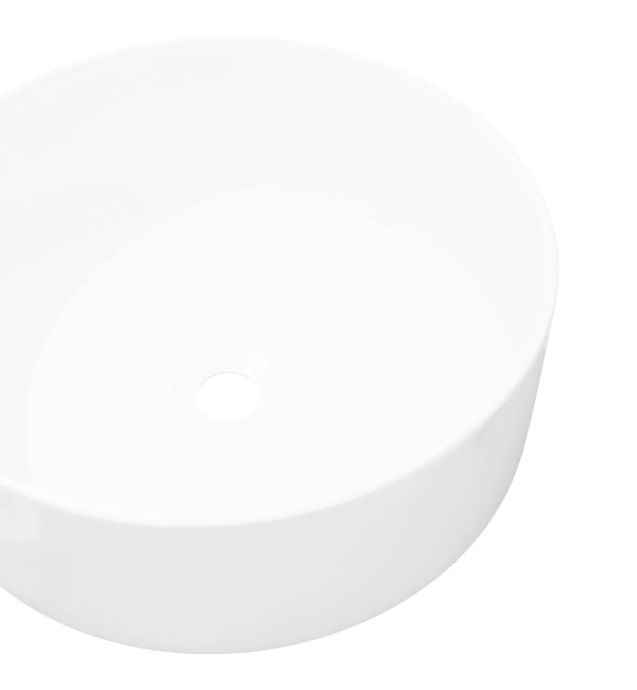 Waschbecken Rund Keramik Weiss 40 x 15 cm