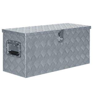 Aluminiumkiste 80×30×35 cm Silbern