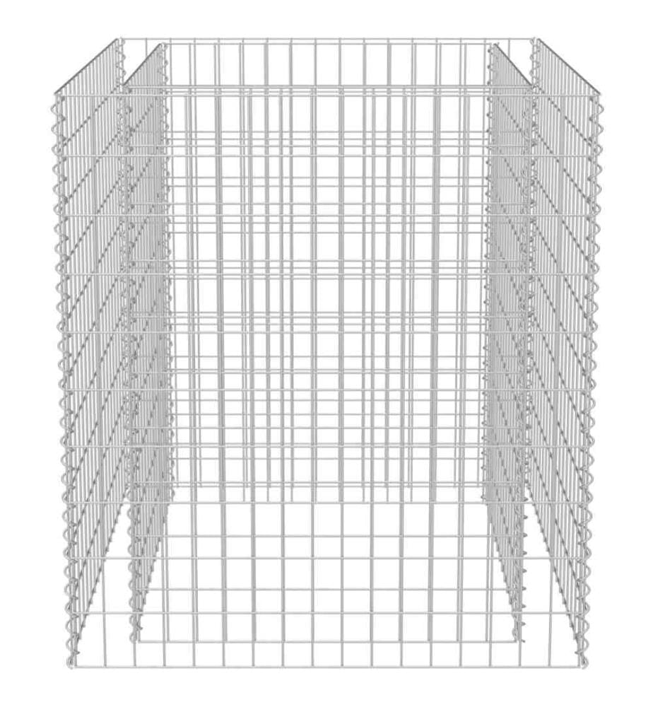 Lit surélevé à gabion Acier galvanisé 90x90x100 cm