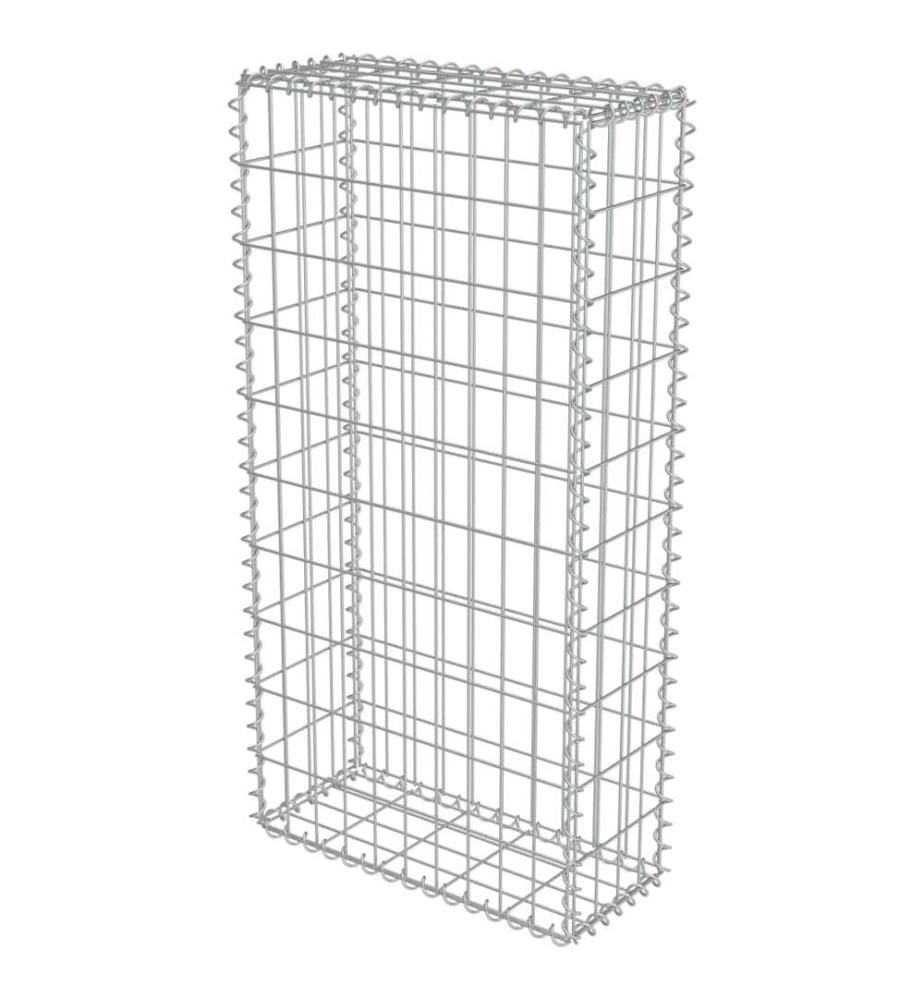 Mur en gabion avec couvercles Acier galvanisé 50 x 20 x 100 cm