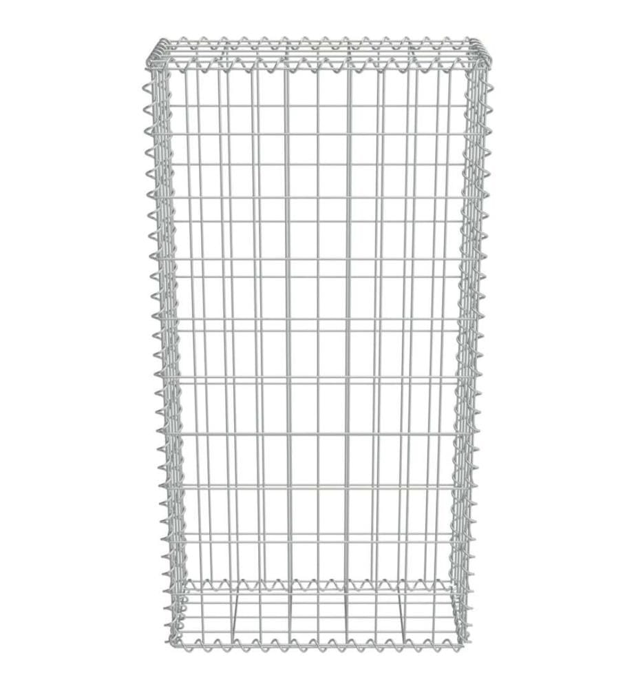 Mur en gabion avec couvercles Acier galvanisé 50 x 20 x 100 cm