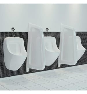 Urinal Trennwand Wandmontage Keramik Weiss