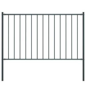 Panneau clôture poteau Acier enduit poudre 1,7x0,75m Anthracite