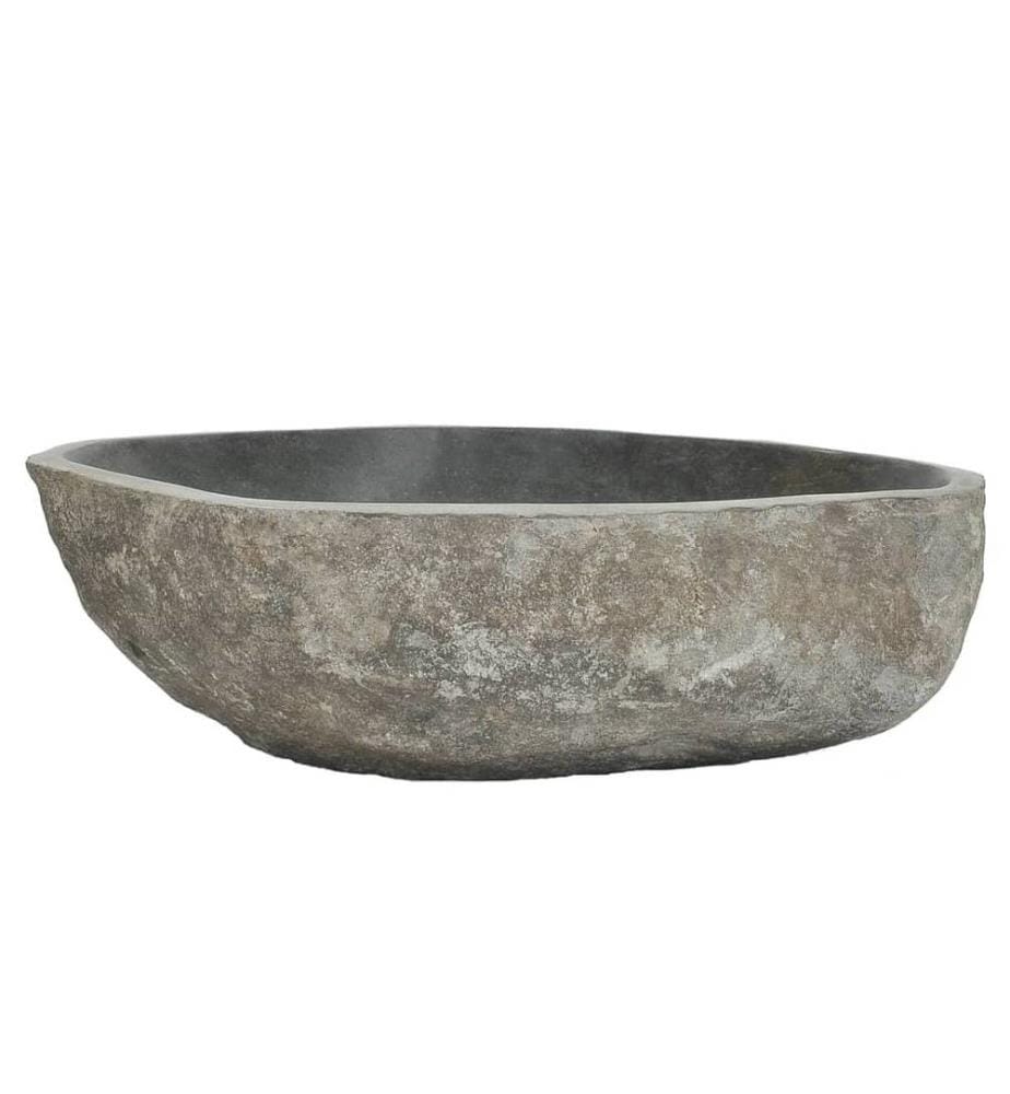 Waschbecken Flussstein Oval 45-53 cm