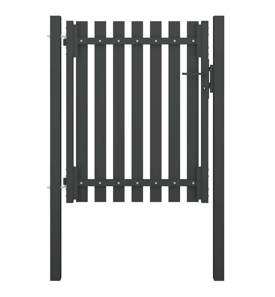 Gartentor Stahl 1x1,5 m Anthrazit