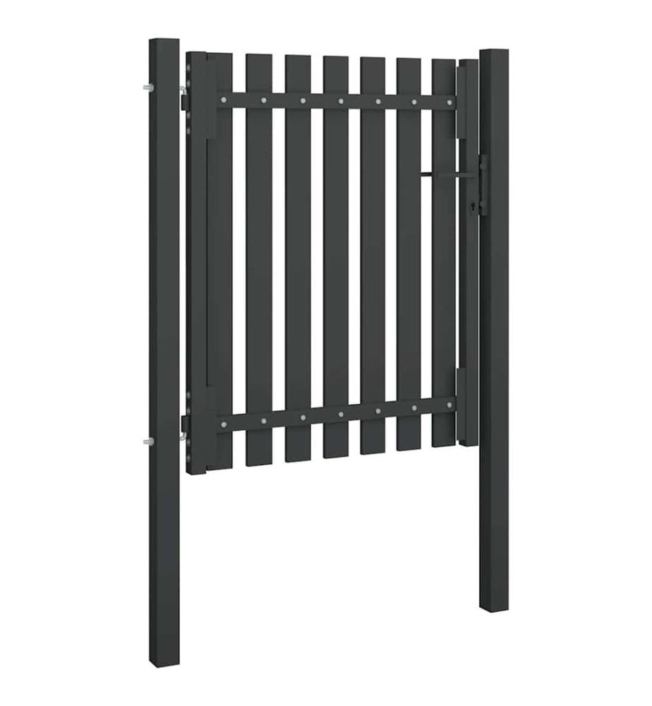 Gartentor Stahl 1x1,5 m Anthrazit