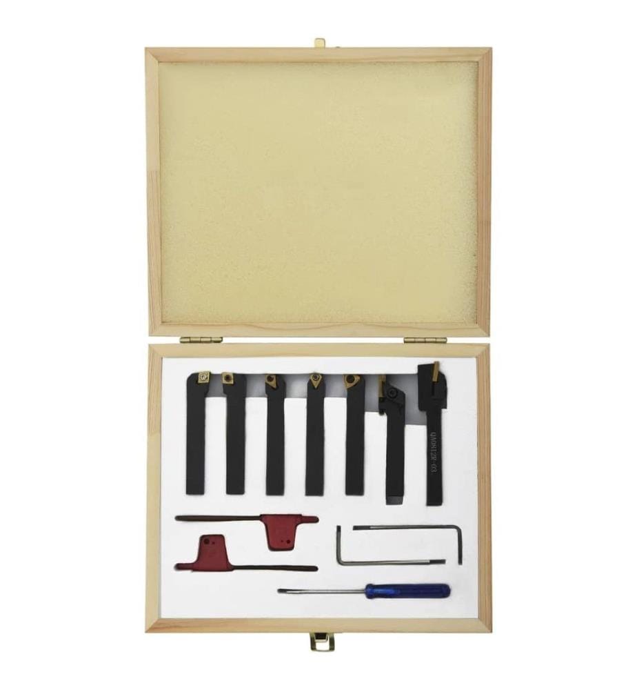 Jeu d'outils de tournage indexables 12 pcs 8x8 mm 70 mm