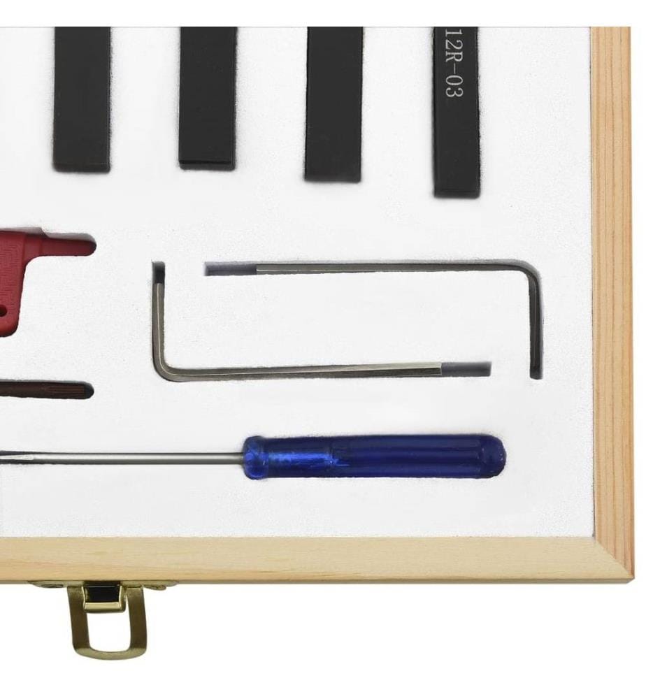 Jeu d'outils de tournage indexables 12 pcs 8x8 mm 70 mm