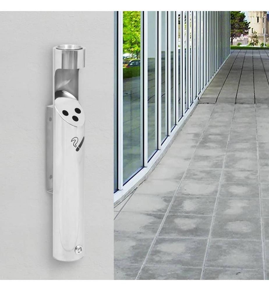 Wand-Aschenbecher Edelstahl