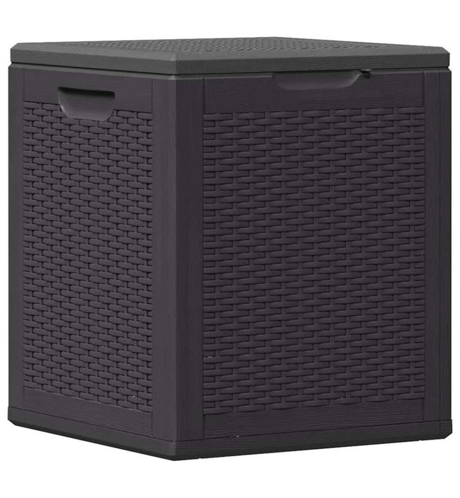 Garten-Aufbewahrungsbox 90 L Schwarz PP Rattan