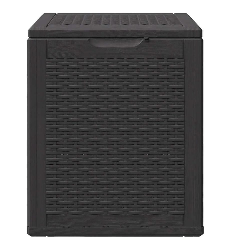 Garten-Aufbewahrungsbox 90 L Schwarz PP Rattan