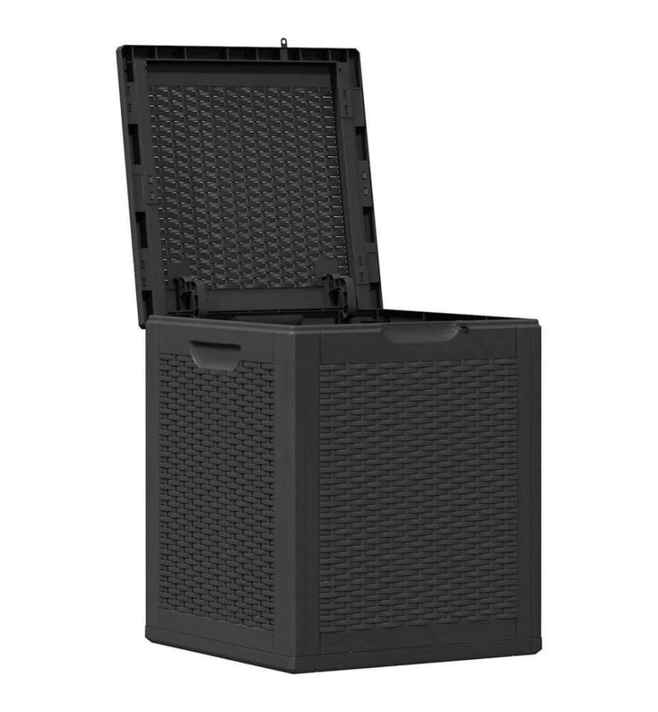 Garten-Aufbewahrungsbox 90 L Schwarz PP Rattan