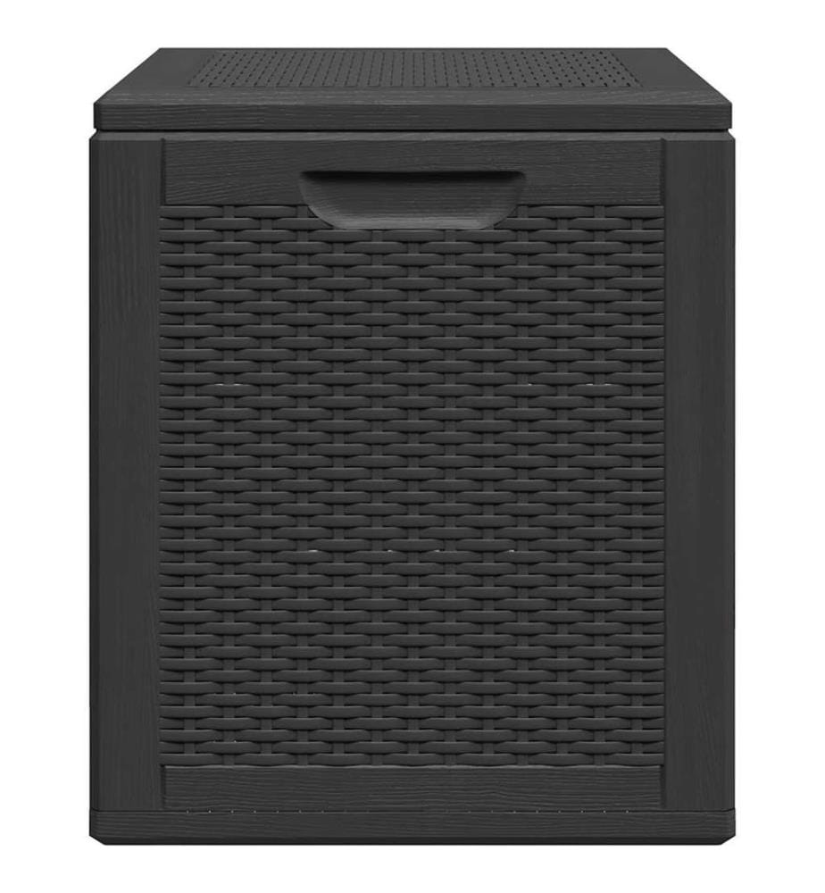 Garten-Aufbewahrungsbox 90 L Schwarz PP Rattan