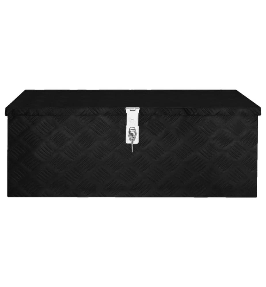 Aufbewahrungsbox Schwarz 80x39x30 cm Aluminium