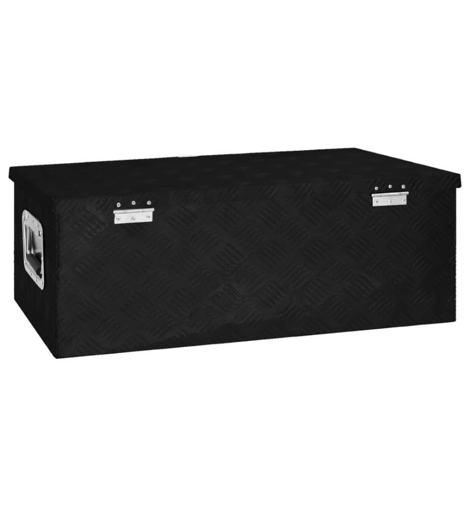 Aufbewahrungsbox Schwarz 80x39x30 cm Aluminium