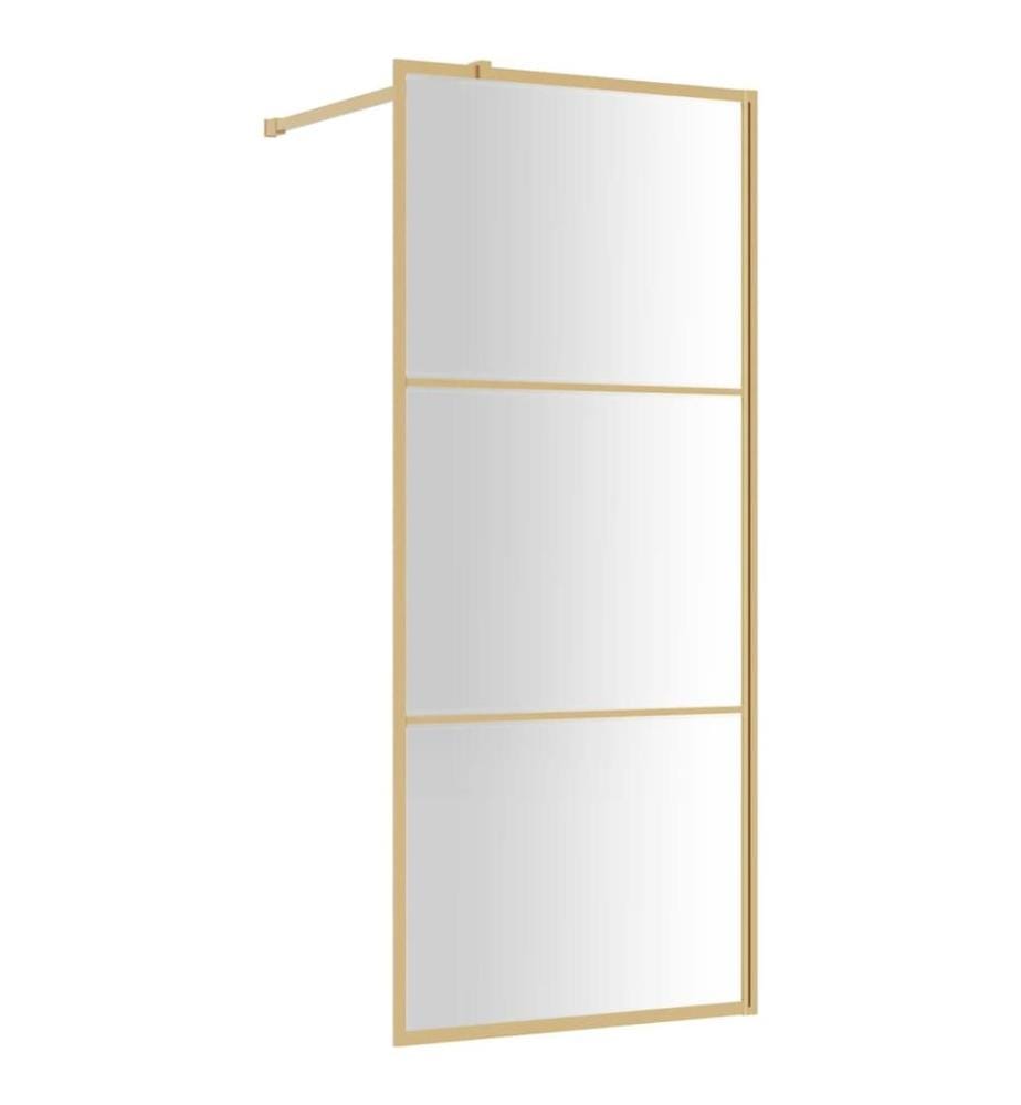 Duschwand für Begehbare Dusche mit ESG Klarglas Golden 80x195cm