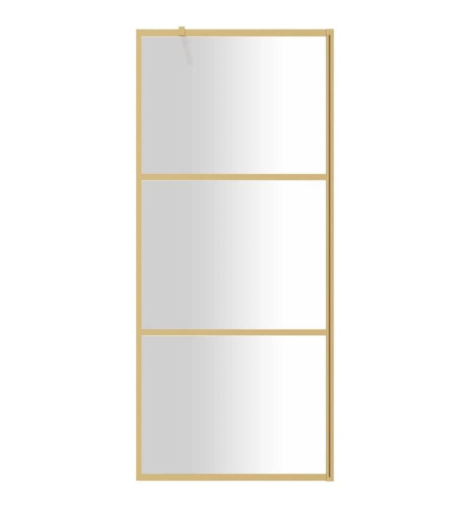 Duschwand für Begehbare Dusche mit ESG Klarglas Golden 80x195cm