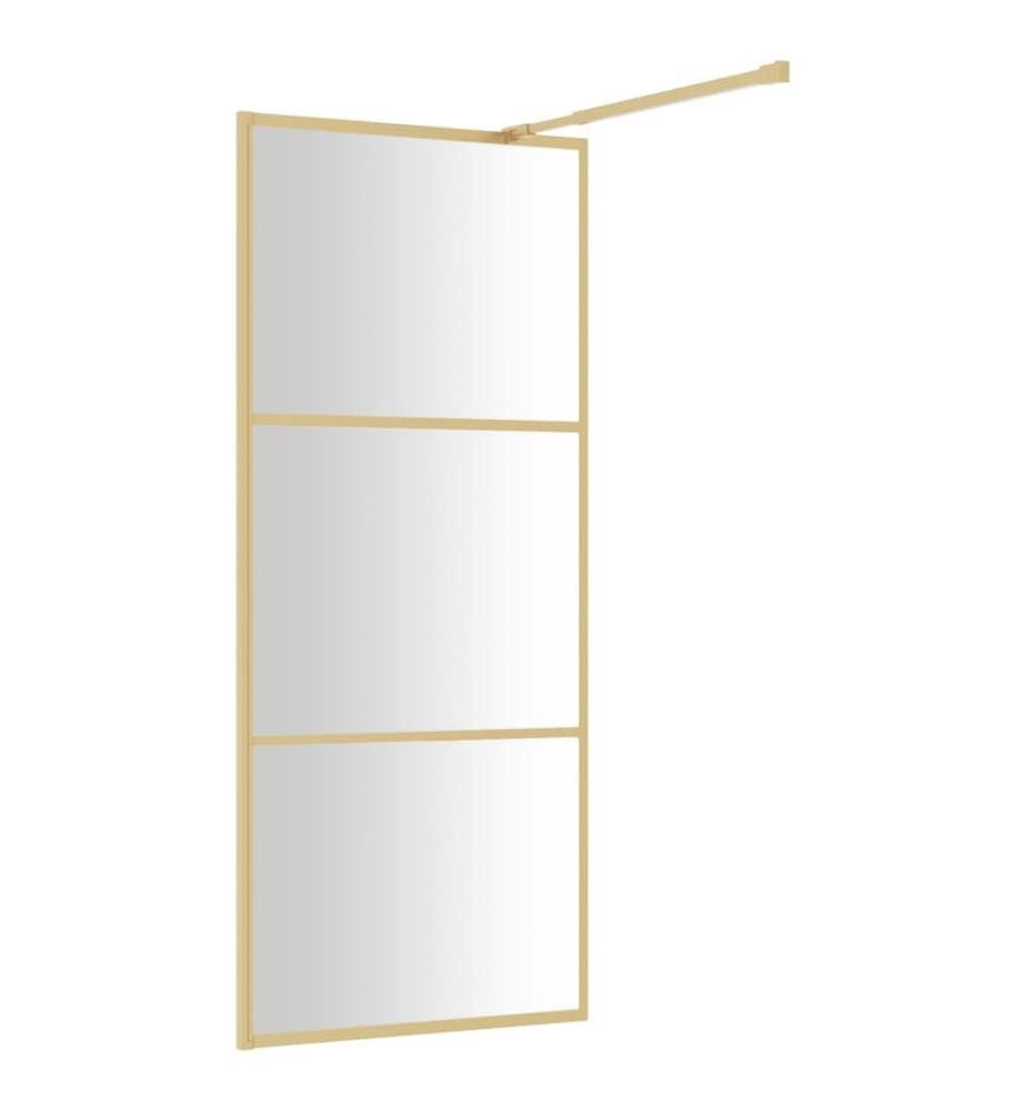 Duschwand für Begehbare Dusche mit ESG Klarglas Golden 80x195cm