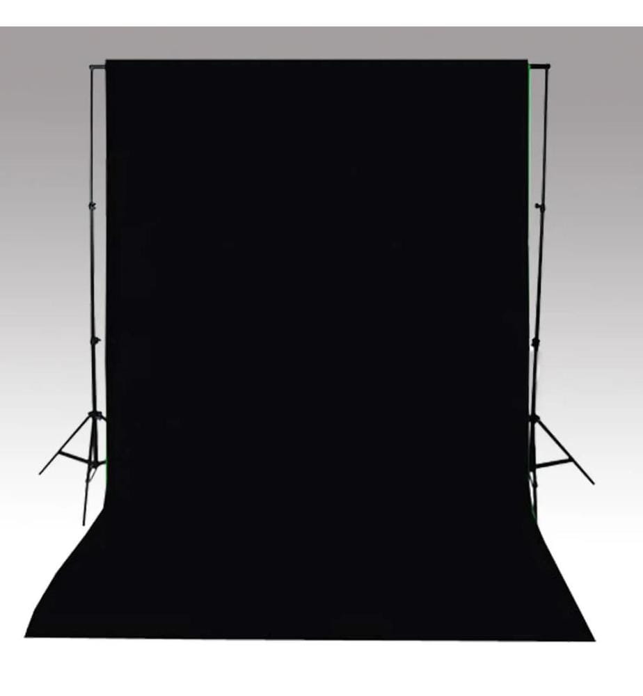 Fotohintergrund ohne Ständer Baumwolle Schwarz 500x300 cm