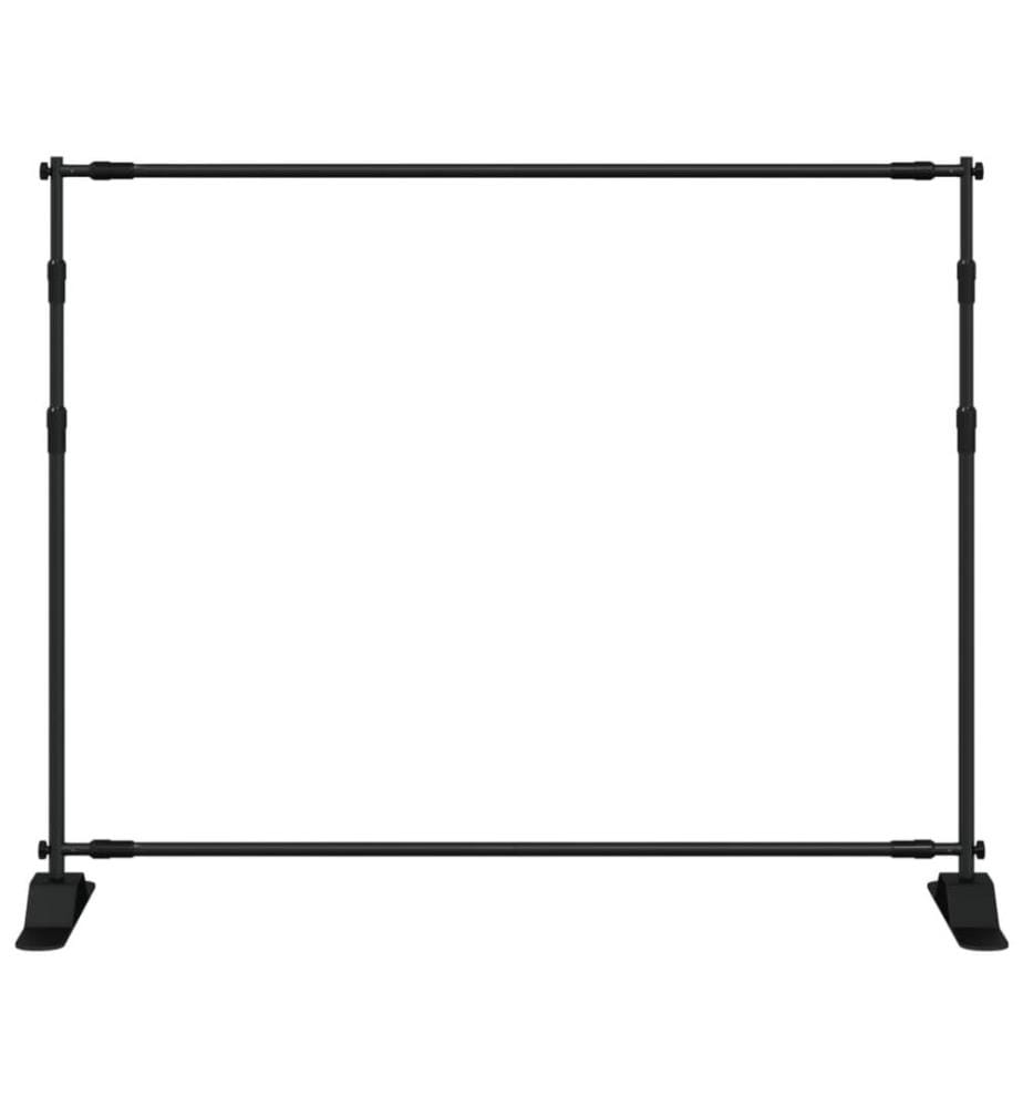 Support de toile de fond noir 254x243 cm acier