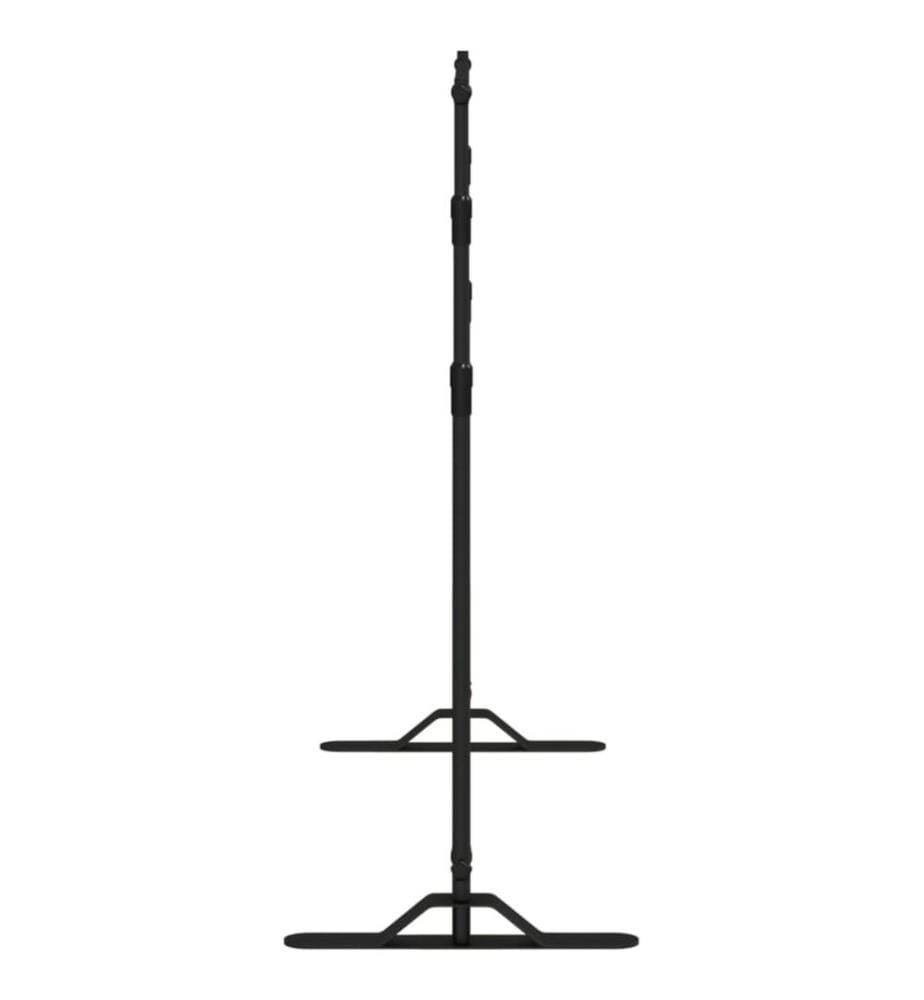 Support de toile de fond noir 254x243 cm acier