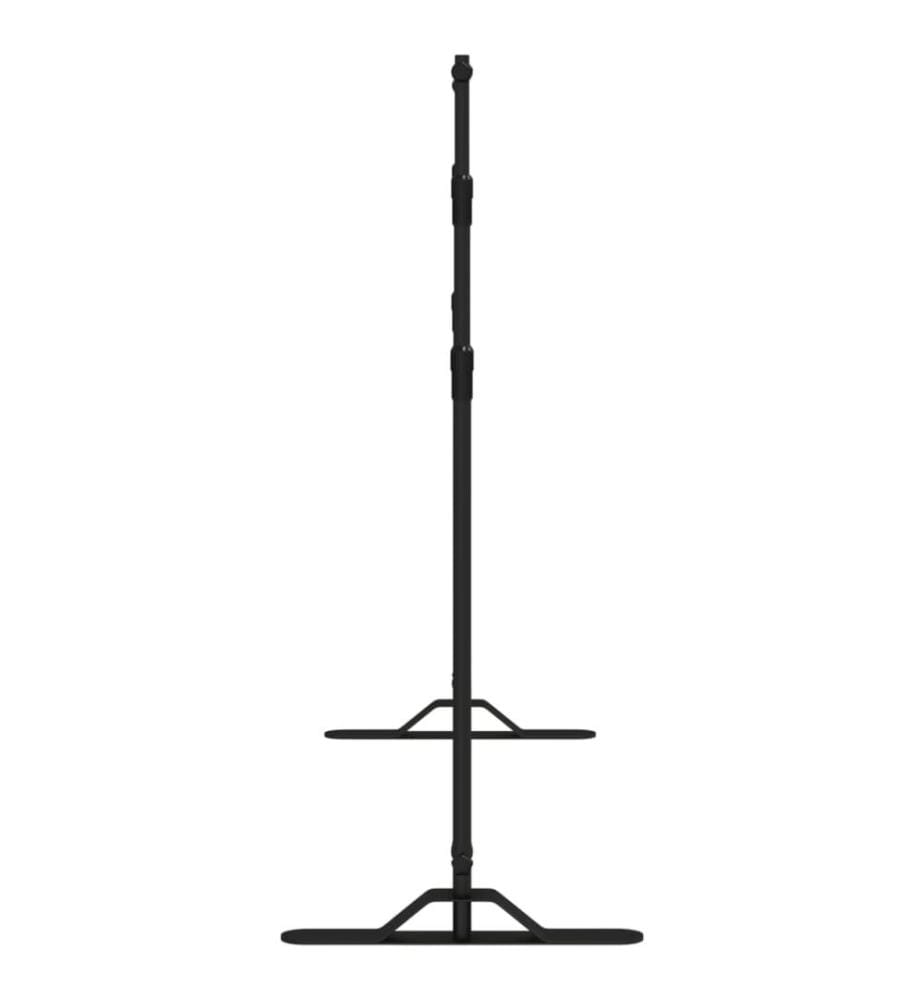 Support de toile de fond noir 305x243 cm acier