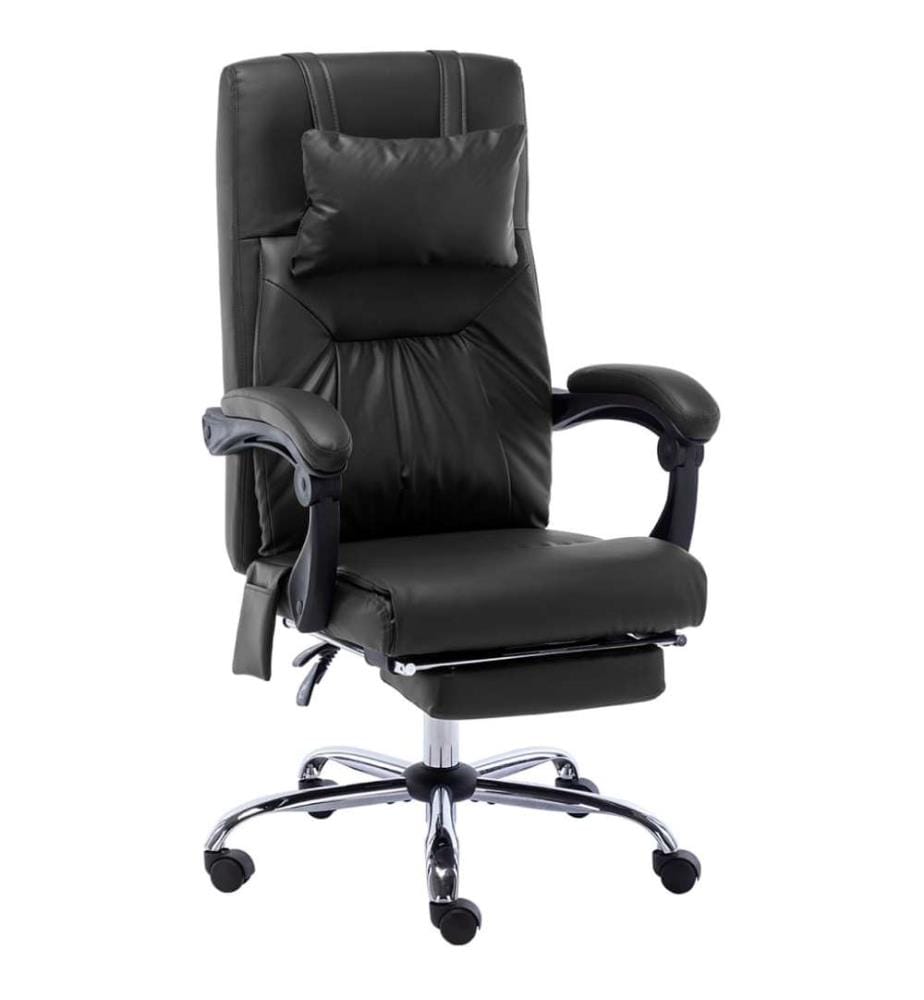 Chaise de bureau de massage Noir Similicuir