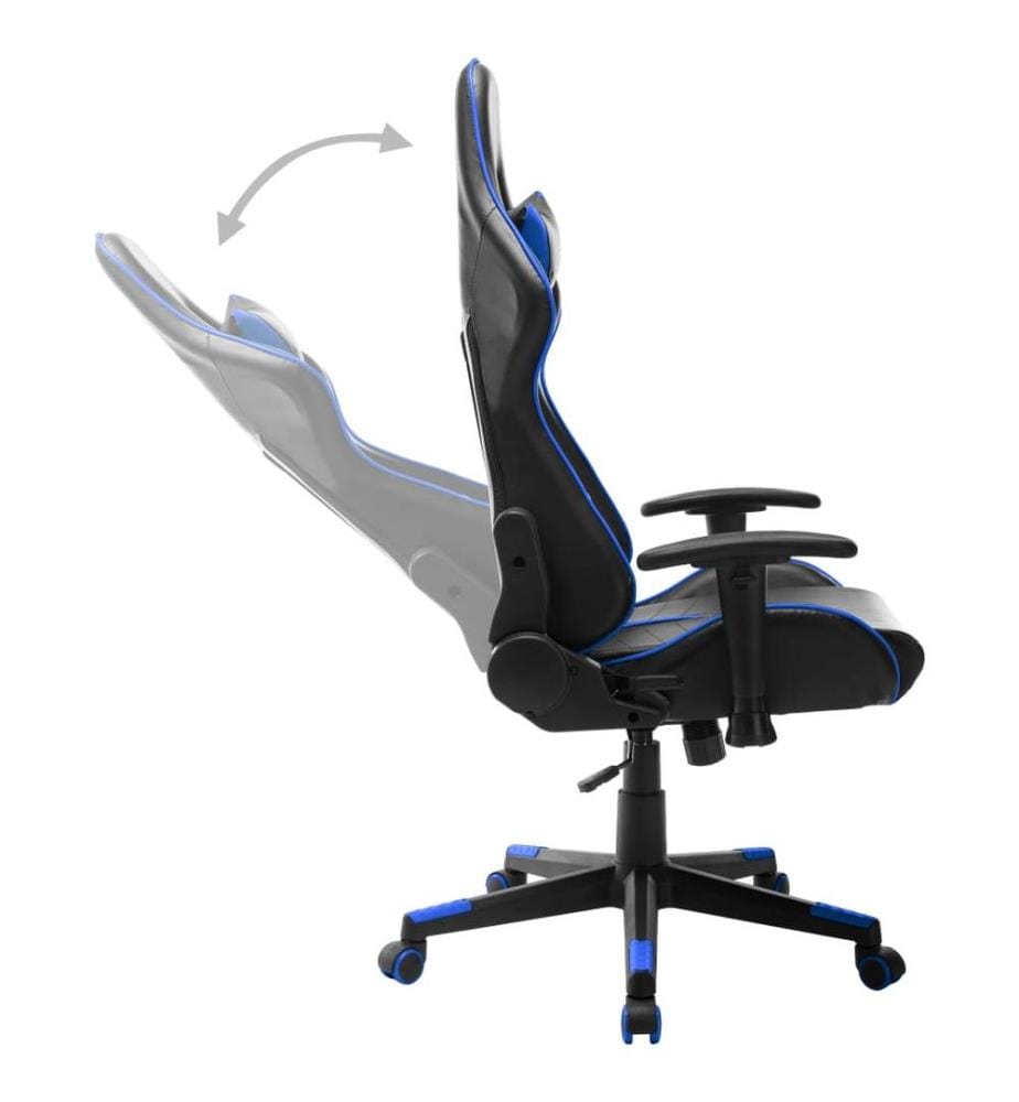Gaming-Stuhl Schwarz und Blau Kunstleder