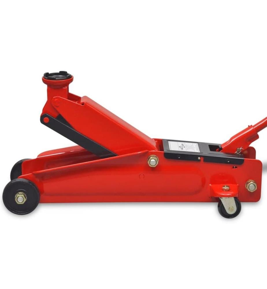 Cric de plancher hydraulique à profile bas 3 tonnes Rouge