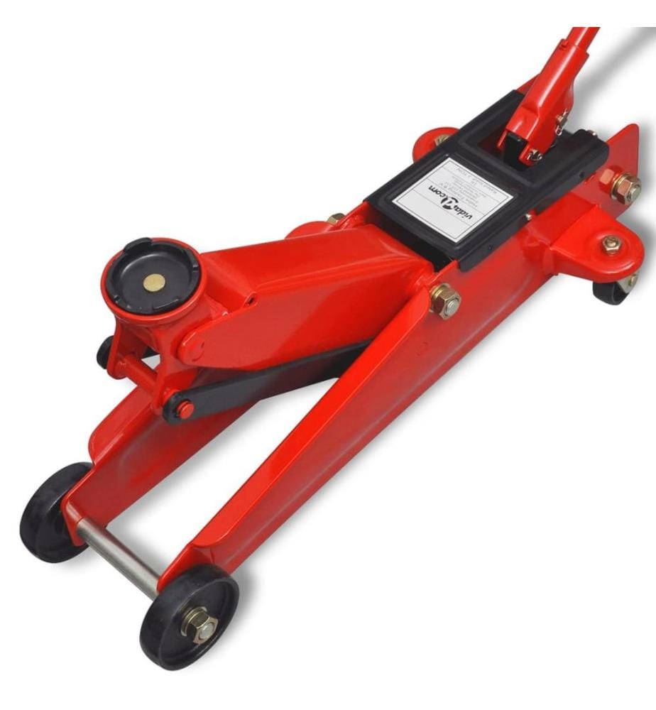 Cric de plancher hydraulique à profile bas 3 tonnes Rouge