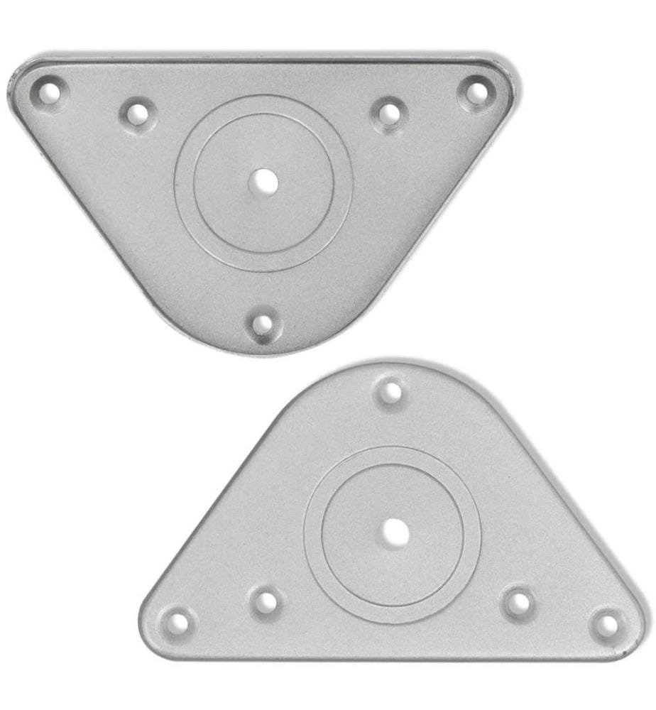 4x höhenverstellbares Tischbein gebürstetes Nickel 710 mm