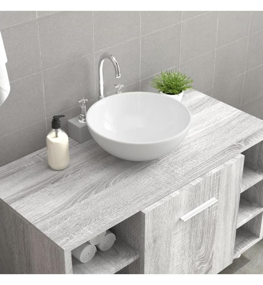 Waschbecken Weiss 28x28x10 cm Keramik