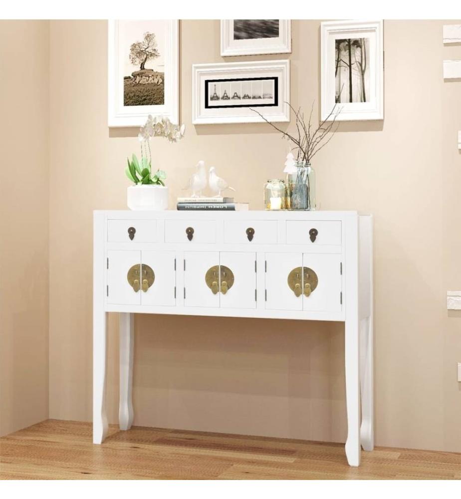Sideboard im chinesischen Stil Massivholz Weiss