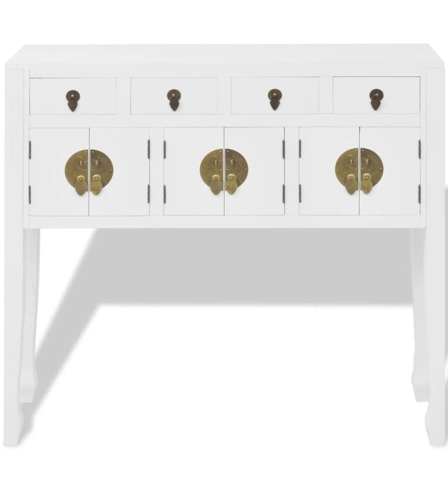 Sideboard im chinesischen Stil Massivholz Weiss