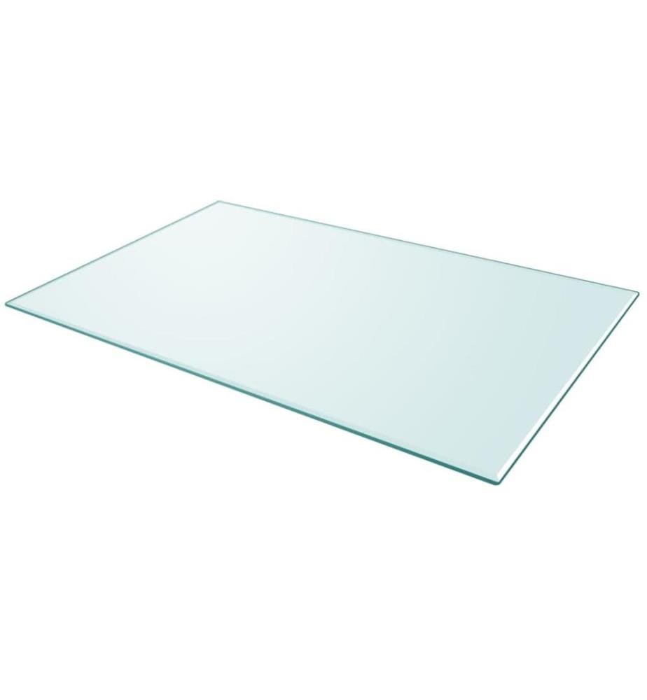 Tischplatte aus gehärtetem Glas rechteckig 1000x620 mm