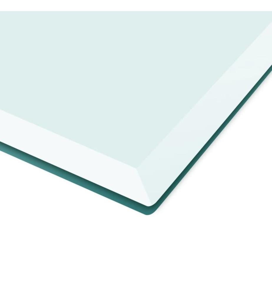Tischplatte aus gehärtetem Glas rechteckig 1000x620 mm