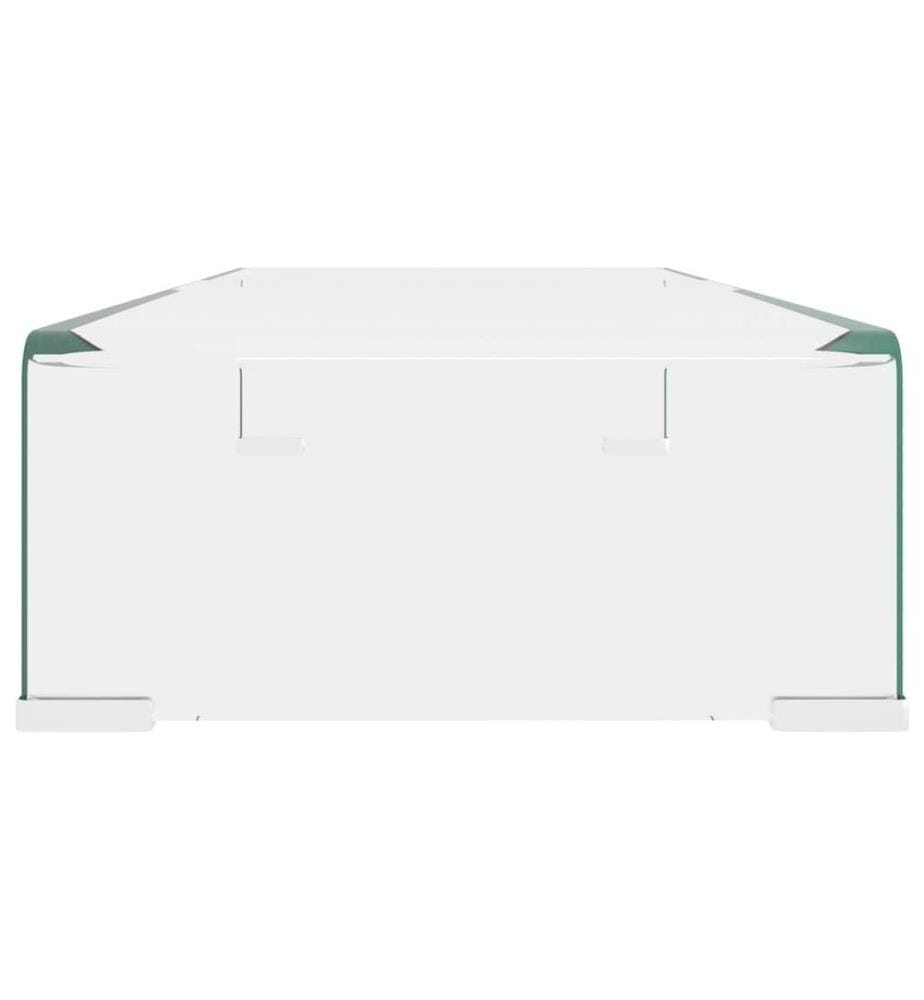 TV-Tisch/Bildschirmerhöhung Glas Transparent 70x30x13 cm