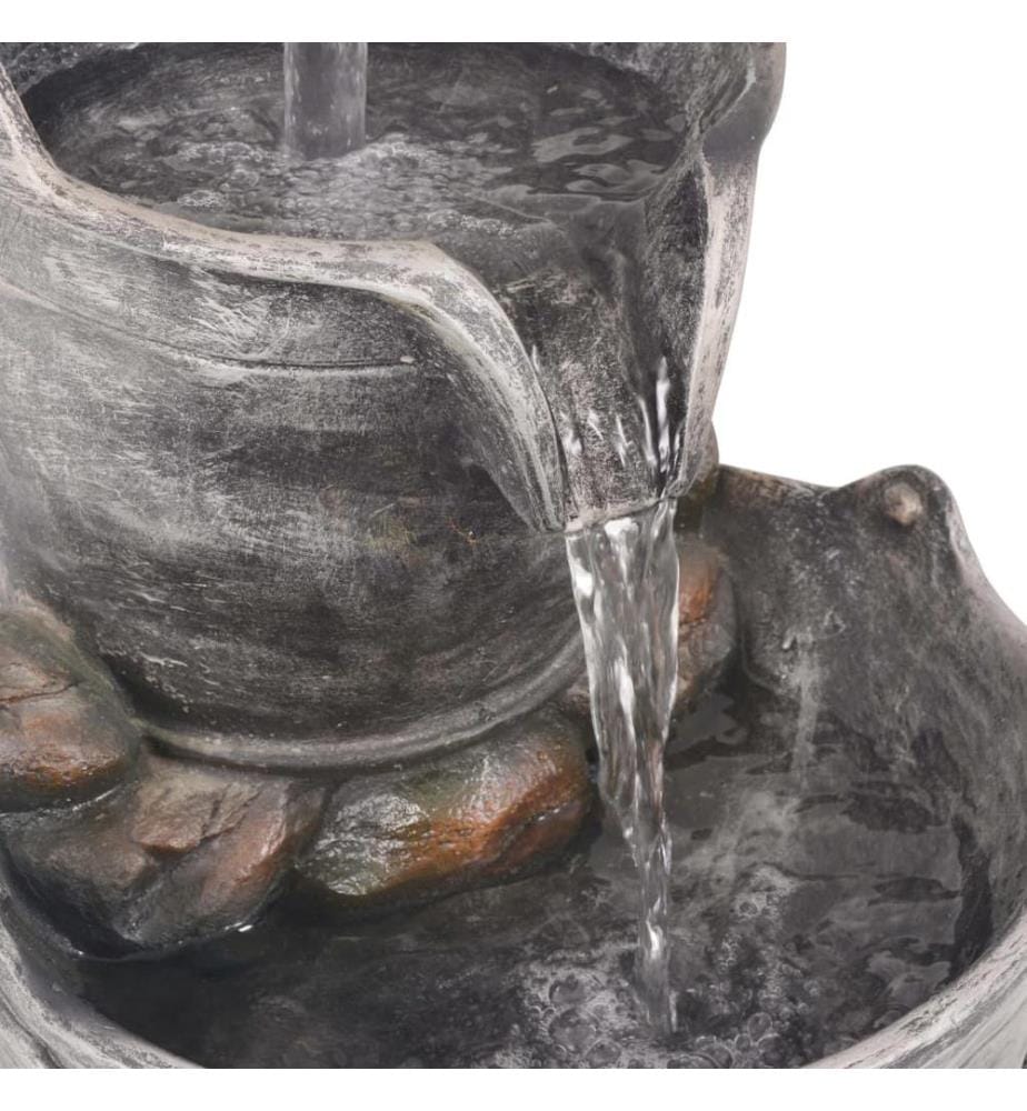 Wasserspiel mit Hahn und Eimern Polyresin
