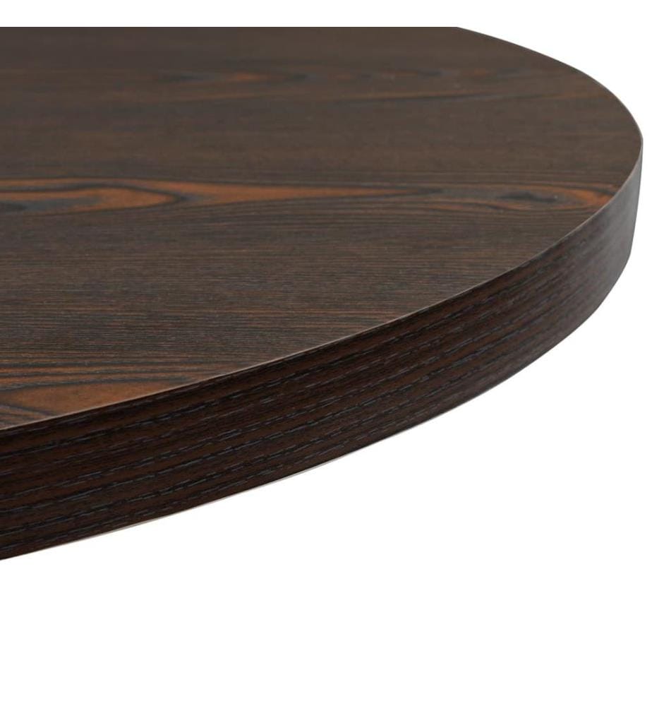 Bistrotisch MDF und Stahl Rund 80×75 cm Dunkle Esche