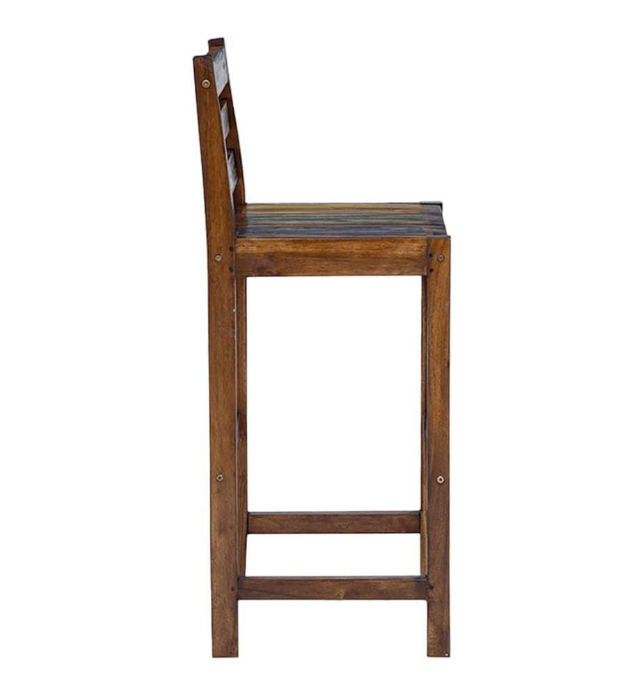 Tabourets de bar lot de 2 bois massif de récupération