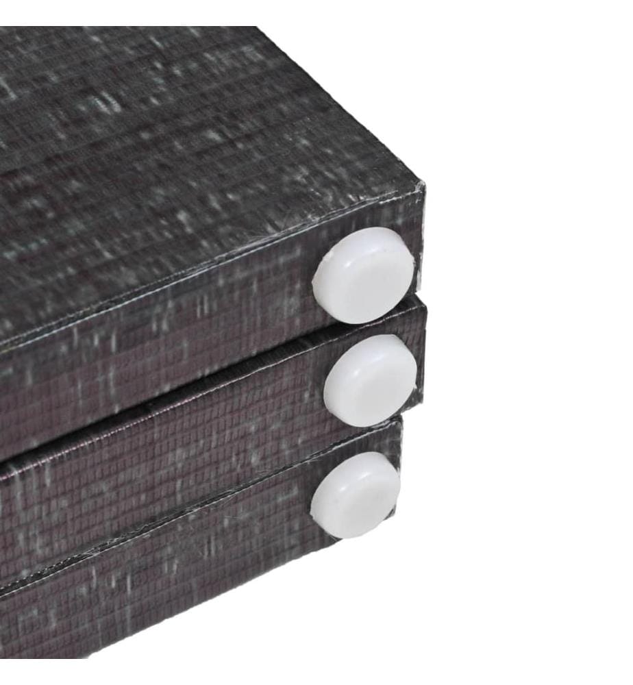 Raumteiler klappbar 228 x 170 cm Federn Schwarz-Weiss