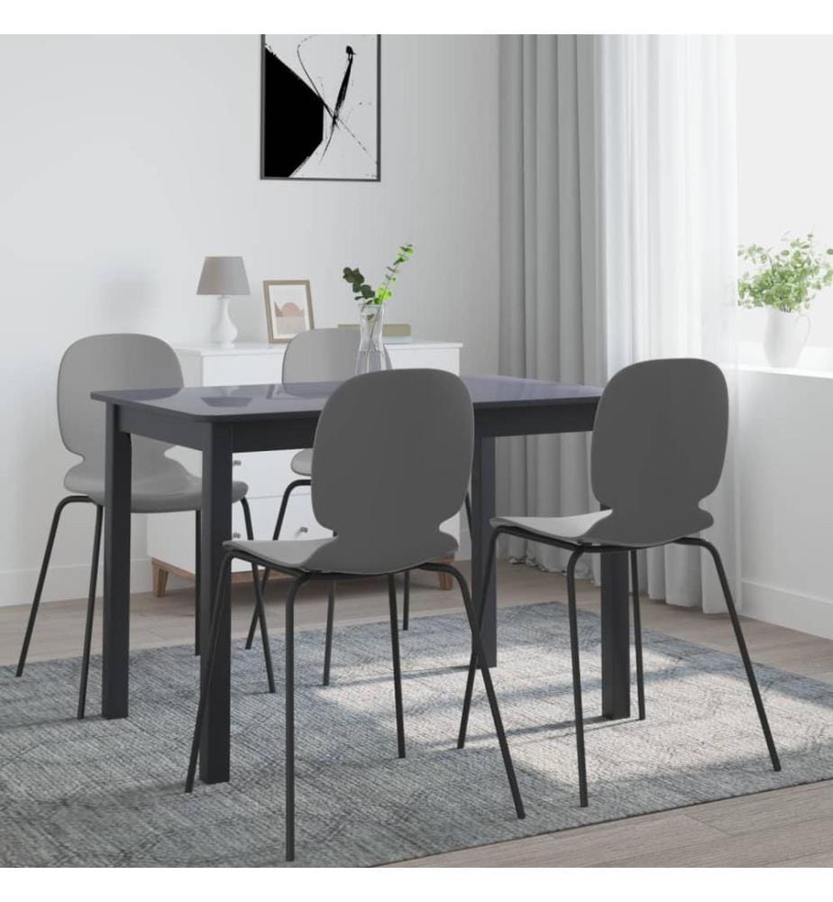 Esstisch Schwarz 114x71x75 cm Gummiholz Massiv