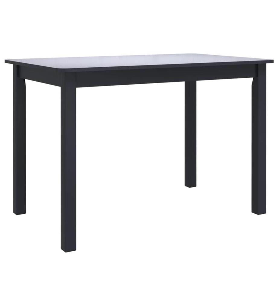 Esstisch Schwarz 114x71x75 cm Gummiholz Massiv