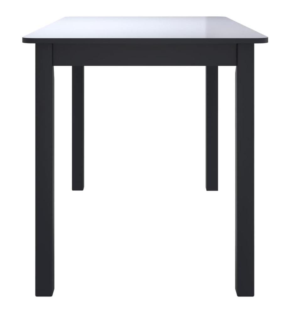 Esstisch Schwarz 114x71x75 cm Gummiholz Massiv
