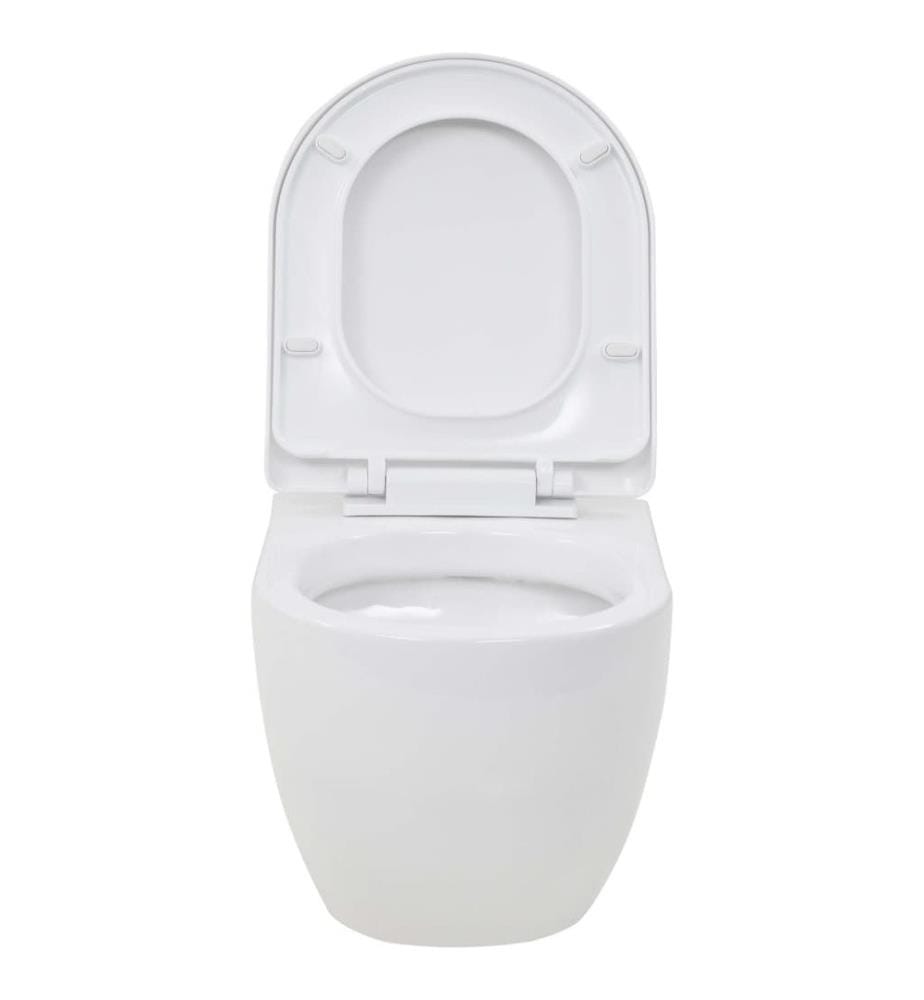 Hänge-Toilette mit Einbau-Spülkasten Keramik Weiss